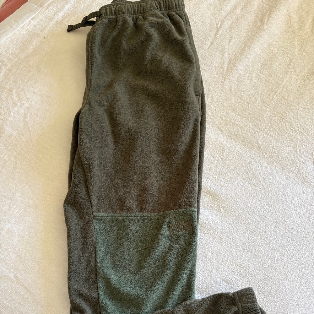 The North Face Men’s Green Fleece Jogger Sweatpants Size [M] Outdoor Hiking